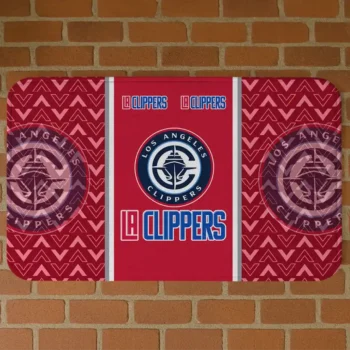 Los Angeles Clippers Chevron Stack Red Doormat