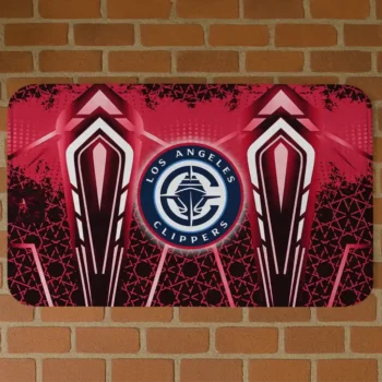Los Angeles Clippers Graphic Stripes Red Doormat