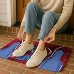 los-angeles-clippers-hexagon-oval-red-doormat-best-selling.webp