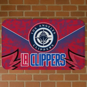 Los Angeles Clippers Layered Lines Red Doormat