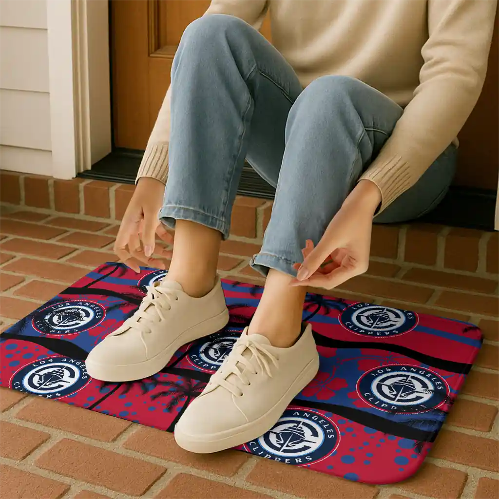 los-angeles-clippers-palm-silhouette-red-black-doormat-top-rated.webp