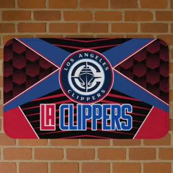 Los Angeles Clippers Techno Camo Red Black Doormat