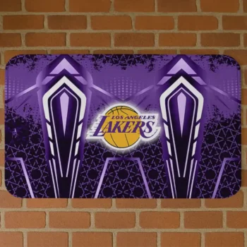 Los Angeles Lakers Graphic Stripes Purple Doormat