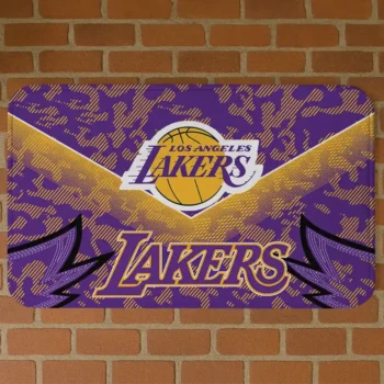 Los Angeles Lakers Layered Lines Purple Doormat