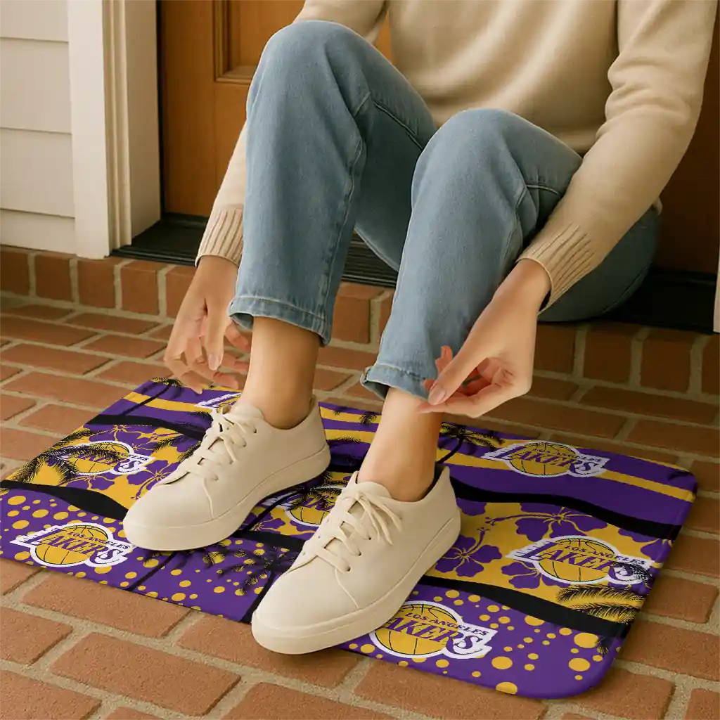 los-angeles-lakers-palm-silhouette-purple-black-doormat-top-rated.webp