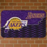 Los Angeles Lakers Tribal Detailing Purple Black Doormat