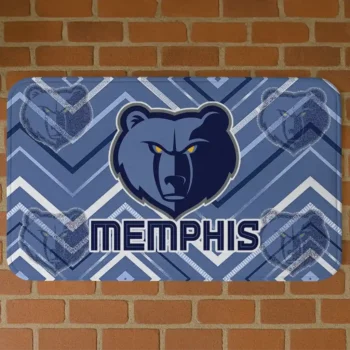 Memphis Grizzlies Chevron Geometrics Blue Doormat