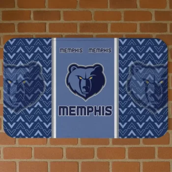 Memphis Grizzlies Chevron Stack Blue Doormat