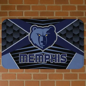 Memphis Grizzlies Techno Camo Blue Black Doormat