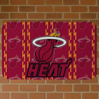 Miami Heat Bolt Row Red Doormat
