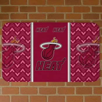 Miami Heat Chevron Stack Red Doormat