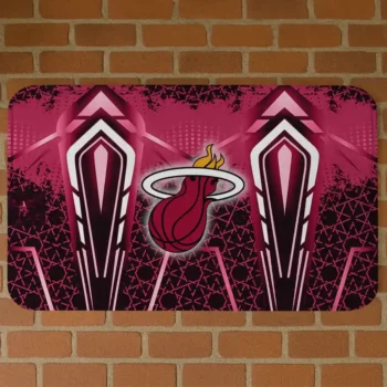 Miami Heat Graphic Stripes Red Doormat