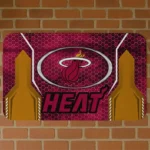 Miami Heat Hexagon Oval Red Doormat