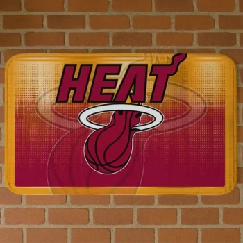 Miami Heat Pixel Blur Red Doormat