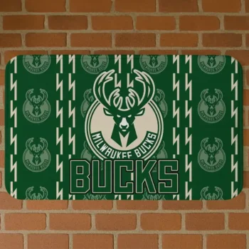 Milwaukee Bucks Bolt Row Green Doormat