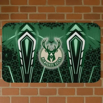 Milwaukee Bucks Graphic Stripes Green Doormat