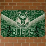 Milwaukee Bucks Layered Lines Green Doormat