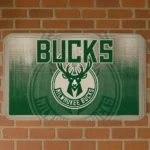 Milwaukee Bucks Pixel Blur Green Doormat
