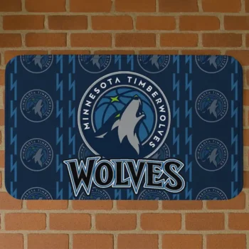 Minnesota Timberwolves Bolt Row Midnight Blue Doormat