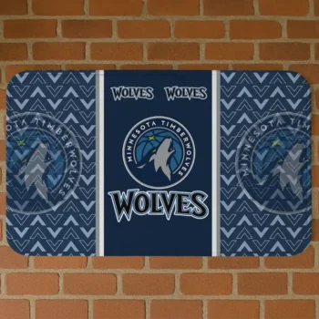 Minnesota Timberwolves Chevron Stack Midnight Blue Doormat
