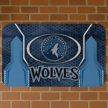 Minnesota Timberwolves Hexagon Oval Midnight Blue Doormat