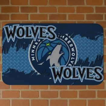 Minnesota Timberwolves Plate Rip Midnight Blue Doormat