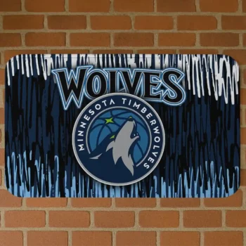 Minnesota Timberwolves Vertical Flow Midnight Blue Doormat