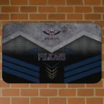 New Orleans Pelicans Chevron Points Navy Black Doormat
