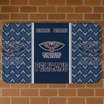 New Orleans Pelicans Chevron Stack Navy Doormat
