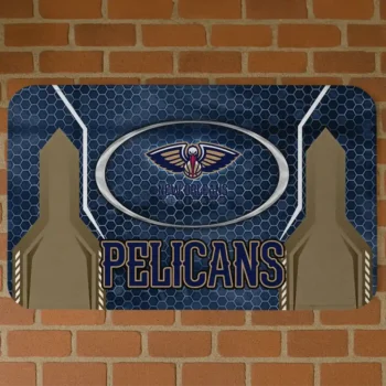New Orleans Pelicans Hexagon Oval Navy Doormat