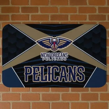 New Orleans Pelicans Techno Camo Navy Black Doormat
