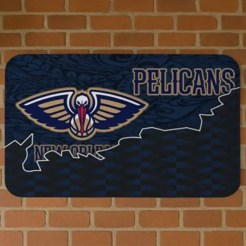 New Orleans Pelicans Tribal Detailing Navy Black Doormat