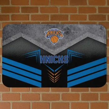 New York Knicks Chevron Points Blue Black Doormat