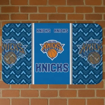 New York Knicks Chevron Stack Blue Doormat