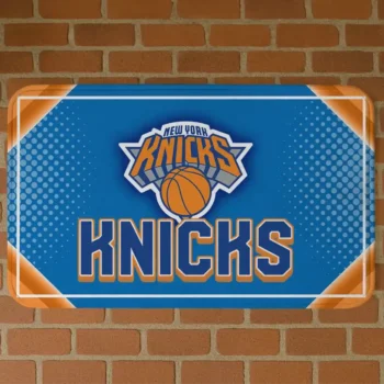 New York Knicks Silver Halftone Blue Doormat