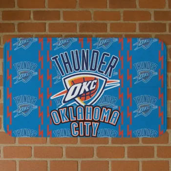 Oklahoma City Thunder Bolt Row Blue Doormat