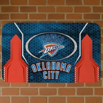 Oklahoma City Thunder Hexagon Oval Blue Doormat