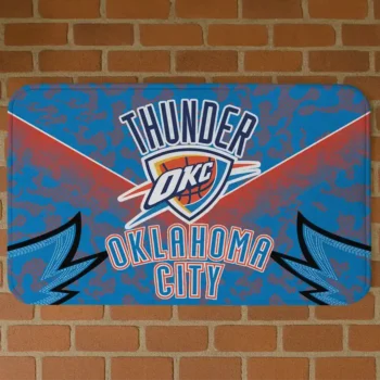 Oklahoma City Thunder Layered Lines Blue Doormat