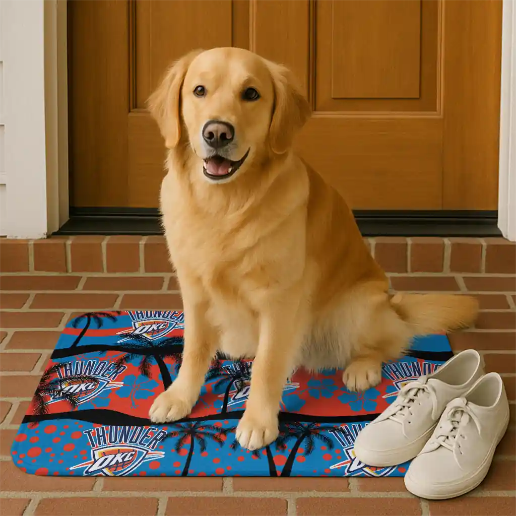 oklahoma-city-thunder-palm-silhouette-blue-black-doormat-high-quality.webp