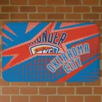 Oklahoma City Thunder Sharp Flash Blue Doormat