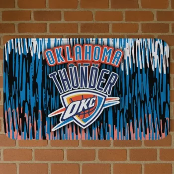 Oklahoma City Thunder Vertical Flow Blue Doormat