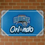 Orlando Magic Silver Halftone Blue Doormat