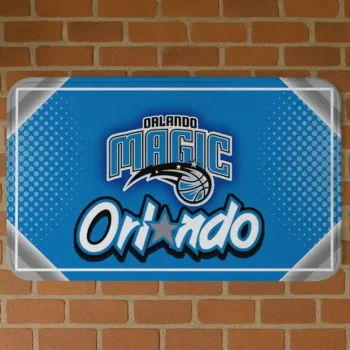 Orlando Magic Silver Halftone Blue Doormat