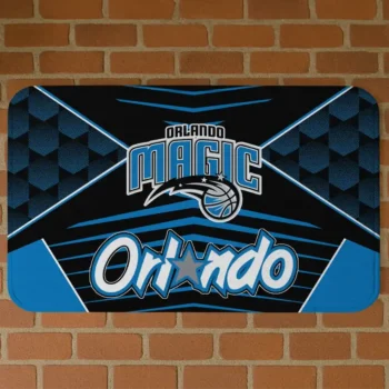 Orlando Magic Techno Camo Blue Black Doormat