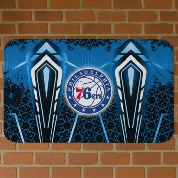 Philadelphia 76ers Graphic Stripes Blue Doormat