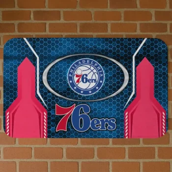 Philadelphia 76ers Hexagon Oval Blue Doormat
