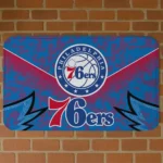 Philadelphia 76ers Layered Lines Blue Doormat