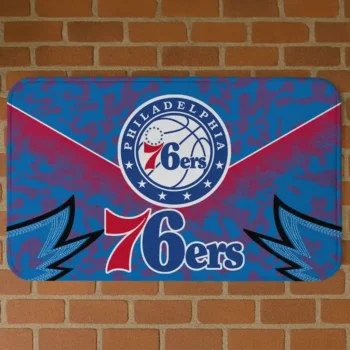 Philadelphia 76ers Layered Lines Blue Doormat