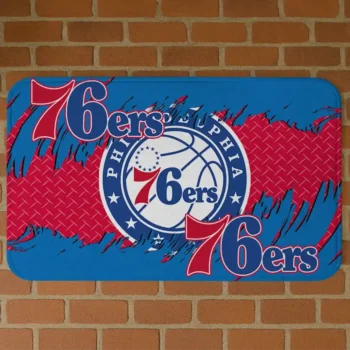 Philadelphia 76ers Plate Rip Blue Doormat