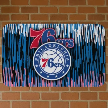 Philadelphia 76ers Vertical Flow Blue Doormat